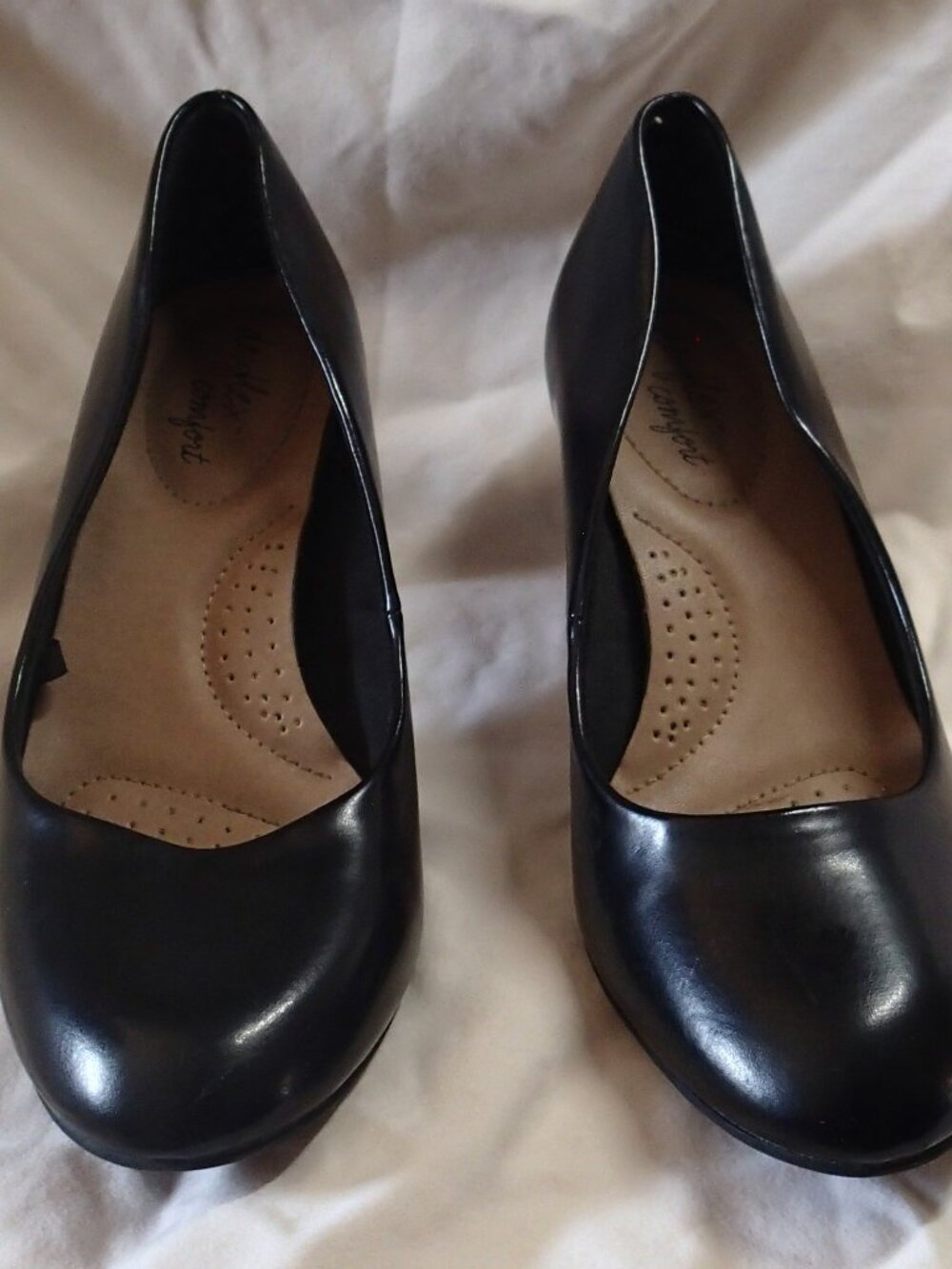 Dexflex comfort heels black size 5